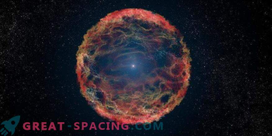 Un grand reste a été trouvé pour la première fois autour d'une étoile qui explose