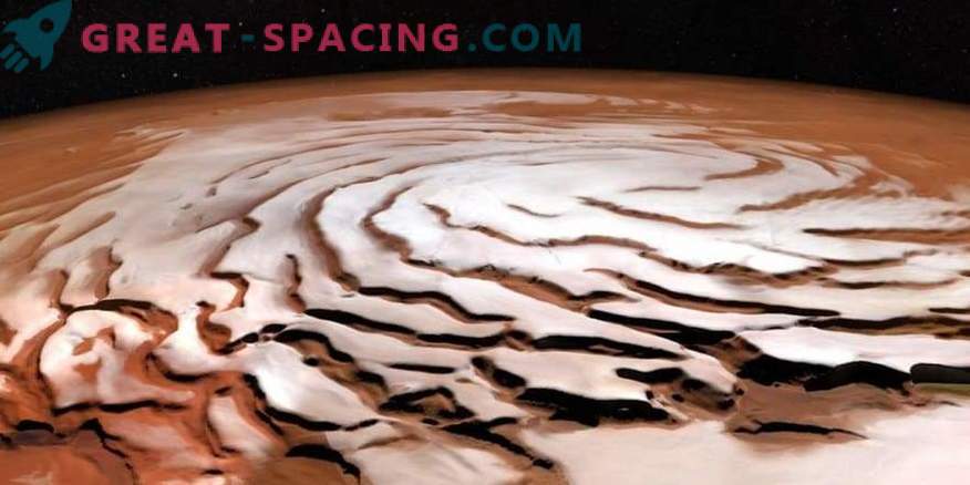 A quoi ressemble la calotte glaciaire polaire de Mars