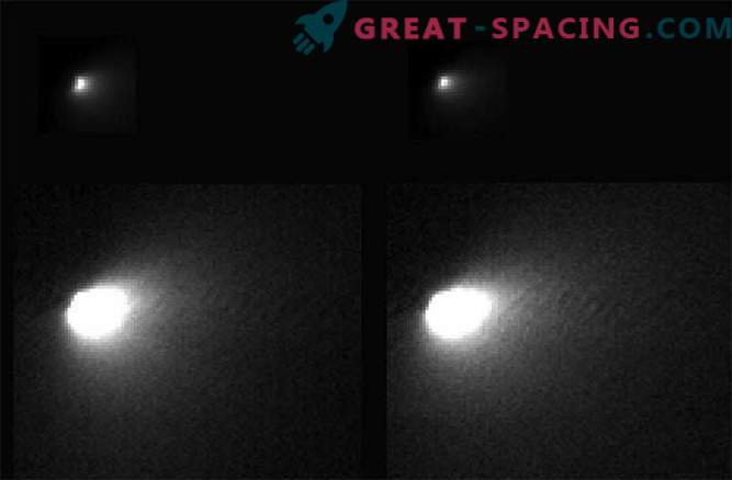 NASA spacecraft transmitted to Earth the first photos of comet Siding Spring