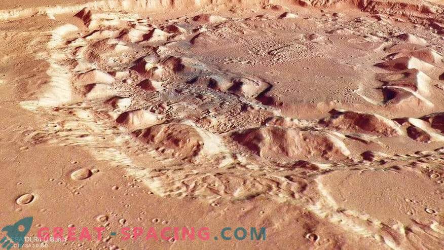 Nouveau cratère sur Mars ou super volcan?