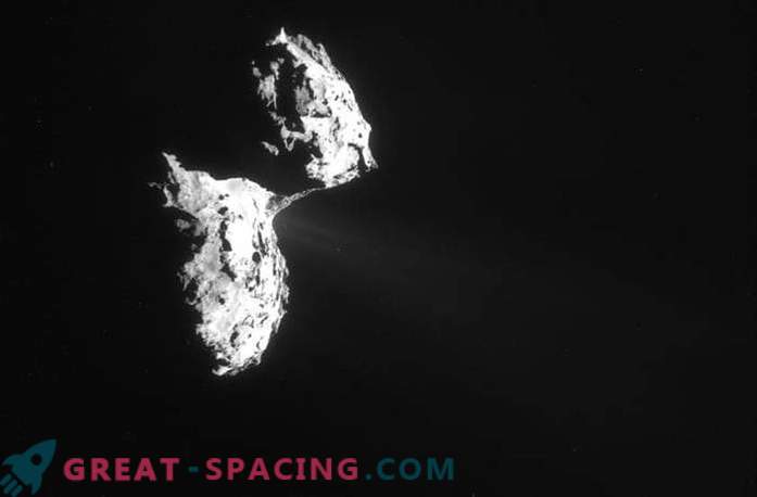 Rosetta capture les flux de gaz s'échappant d'une comète