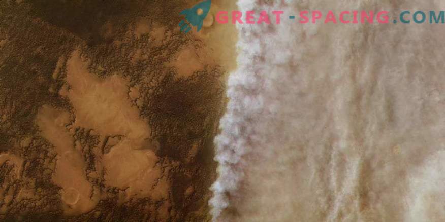 Photos du cosmos: la tempête de poussière martienne