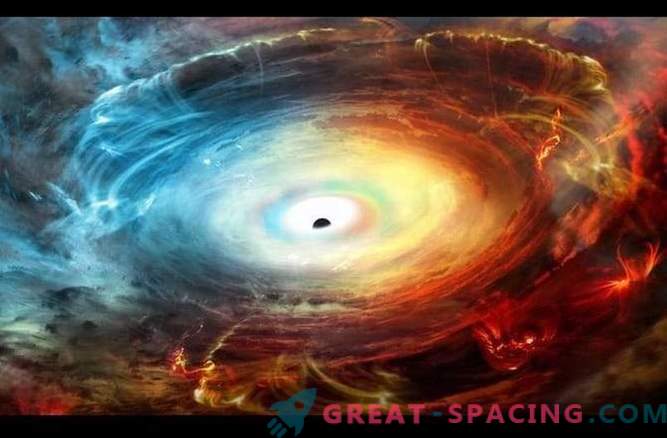 Le trou noir est masqué par les gaz d'échappement