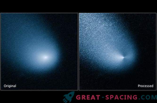 Hubble a traité une photo d'une comète Siding Spring approchant de Mars