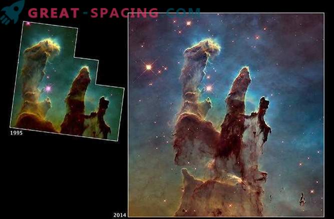 Evolution de l'image de l'espace de Hubble