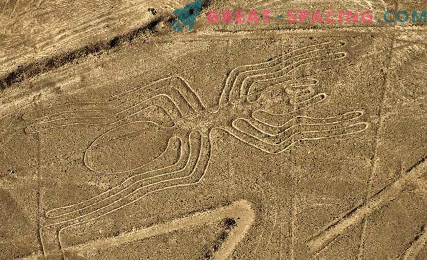 Dessins anciens dans le désert de Nazca. Les ufologues indiquent une origine extraterrestre