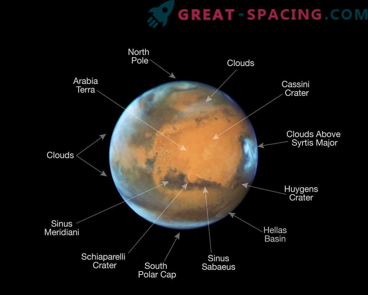Hubble a fait une image de Mars lors de la confrontation de la planète rouge