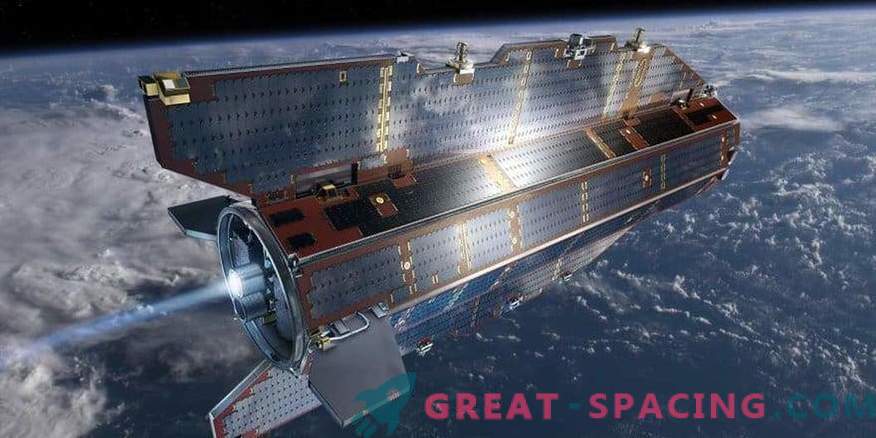 Chute libre d'un satellite au bord de l'espace