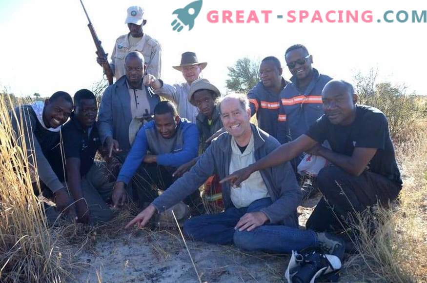 Fragment d'astéroïde d'impact trouvé au Botswana