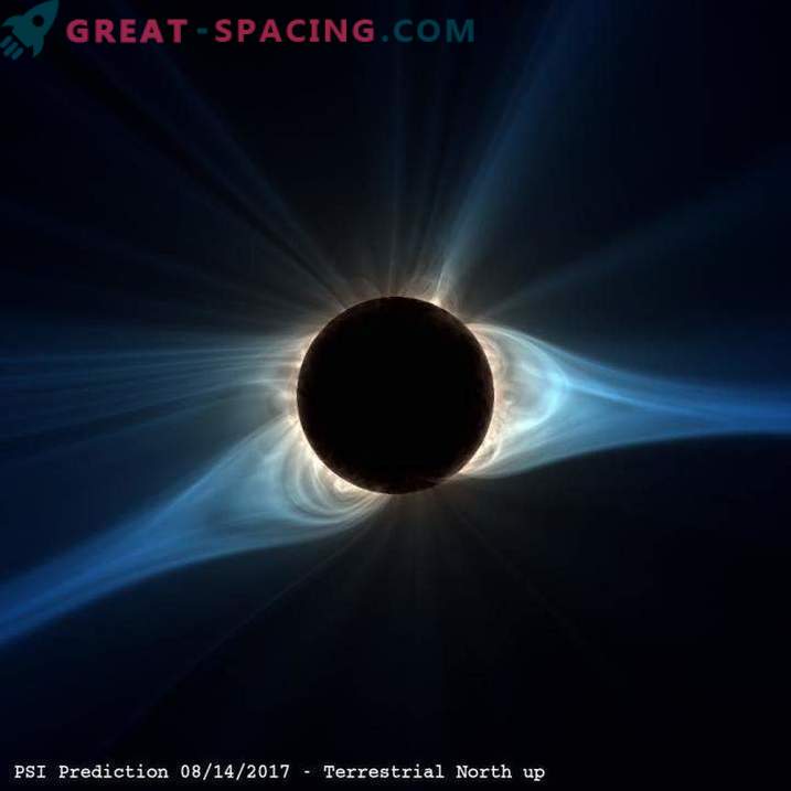 Modèle informatique de la prochaine éclipse solaire
