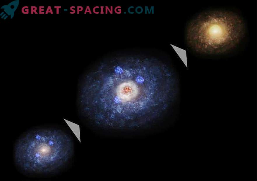 La naissance d'une étoile explosive change de forme galactique