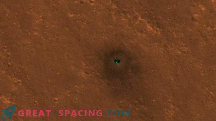 zone d'atterrissage InSight sur les photos de l'espace