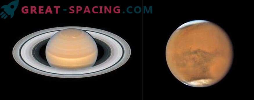 Nouvelles images de Mars et de Saturne de Hubble